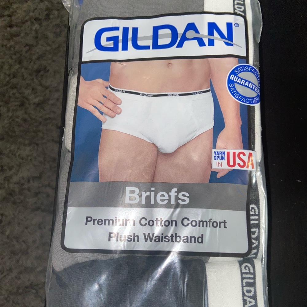 Gildan Premium Cotton Comfort - 4Pack Mens Briefs BRAND NEW